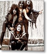 Photo Of Paul Stanley And Kiss And Ace #2 Metal Print