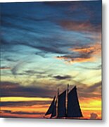 Sailboat At Sunset #2 Metal Print