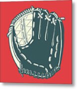 Single Baseball Glove #2 Metal Print