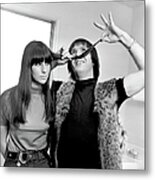 Sonny & Cher Portrait Session #2 Metal Print