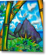 St. Lucia Pitons Metal Print