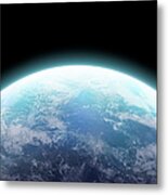 The Earth, Computer Graphic, Black #2 Metal Print