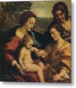 The Mystic Marriage Of St Catherine Metal Print