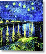 Starry Night Arles By Van Gogh Metal Print