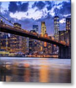 Brooklyn Bridge & Nyc Skyline #27 Metal Print