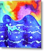 Human And Spirit Powerful Energy Connect To The Universe Power A #3 Metal Print