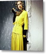 Model In A Vogue Patterns Dress #3 Metal Print