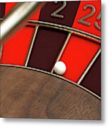 Roulette Wheel Closeup #3 Metal Print