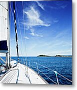 Sailing With Sailboat #3 Metal Print