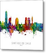 Santiago De Chile Skyline #3 Metal Print