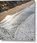 The Pacific Ocean Washes Onto A Beach #3 Metal Print
