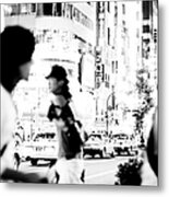 Tokyo White Streetscapes From A #3 Metal Print