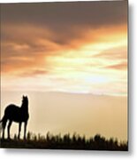 Wild Horse Sunset #3 Metal Print