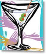 Martini Glass #4 Metal Print