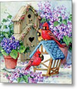 4165 A Cardinal's Home Metal Print