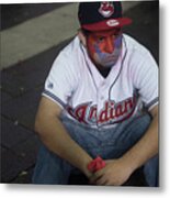 Cleveland Indians Fans Gather To The Metal Print