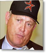 Houston Astros Sign Nolan Ryan To #5 Metal Print