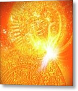 Aztec Sun Stone, Artwork #8 Metal Print