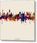 Lisbon Portugal Skyline #8 Metal Print