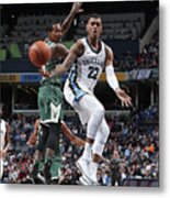 Milwaukee Bucks V Memphis Grizzlies #8 Metal Print