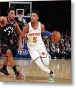 Toronto Raptors V New York Knicks Metal Print