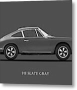 911 Grey Phone Case Metal Print