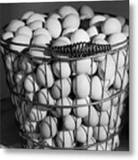 A Basket Of Eggs Metal Print