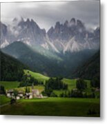 A Beautiful Valley In The Dolomites Metal Print