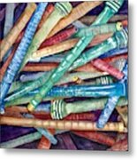 A Box Of Bobbins Metal Print