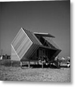 A Burgeoning Economy Encourages Multiple Home Ownership For Families. Milk Carton Beach House. Metal Print