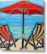A Day At The Beach Metal Print