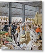 A Fight During The Grocers Strike Metal Print