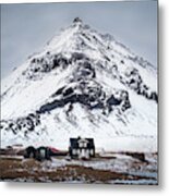 A House And A Mountain Metal Print