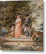 A Party Angling, 1789, 1902 Metal Print