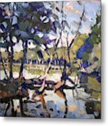 A Quiet Evening At Bond Lake Park Metal Print