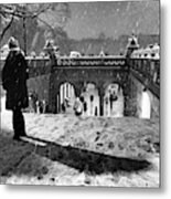 A Snowy Night In Central Park Metal Print