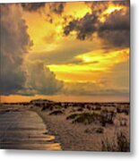 A Storm Aglow Metal Print