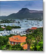 A Tranquil Harbor In Curacao Metal Print
