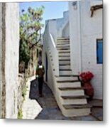 A Visitor In The Greek Islands Metal Print