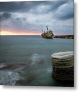 Abandoned Ship Edro Iii Cyprus Metal Print