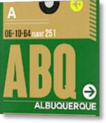 Abq Albuquerque Luggage Tag I Metal Print