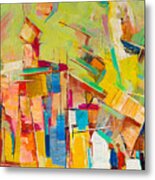 Abstract Colorful Oil Painting On Canvas Metal Print