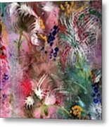 Abstract Floral Metal Print