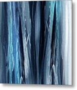 Abstract Flowing Waterfall Lines Ii Metal Print