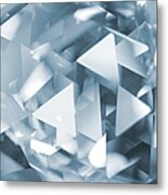 Abstract Glass Triangles Metal Print