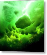 Abstract Ice Formations Seen From Underwater, Russia Metal Print