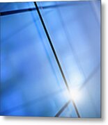 Abstract Intersecting Lines On A Glass Metal Print