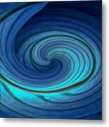Abstract Of A Blue Flame Agave Plant Metal Print