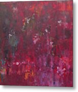 Abstract Painting Rust Red Metal Print