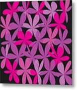 Abstract Whimsical Flower Background Metal Print